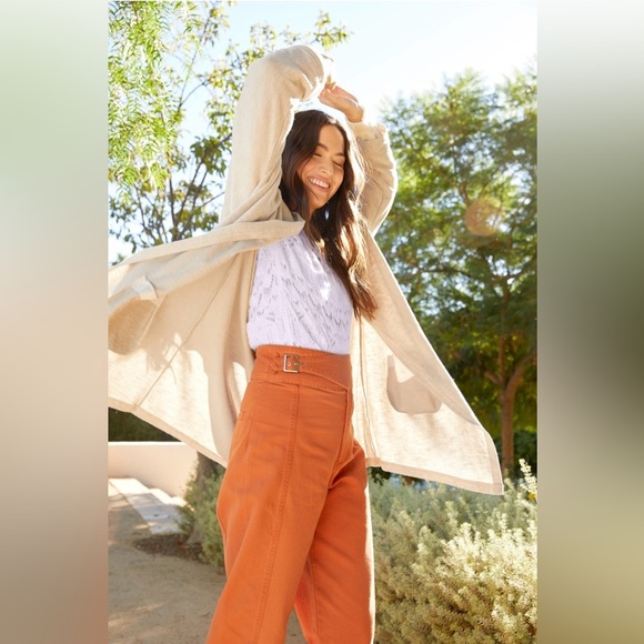 DONNI | NWT CHARM RIBBED STRIPED OPEN CARDIGAN SWEATER ONE SIZE - Picture 2 of 13